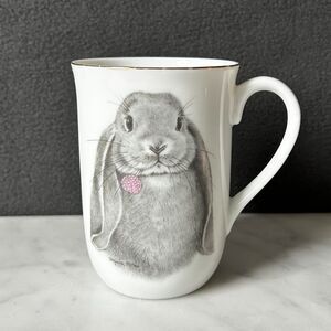 Otagiri Bunny Rabbit  Mug Japan Jonah's Workshop - White Porcelain Coffee Cup